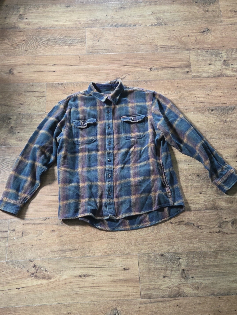Orvis | Blue and Brown Plaid Lightweight Shirt Jacket